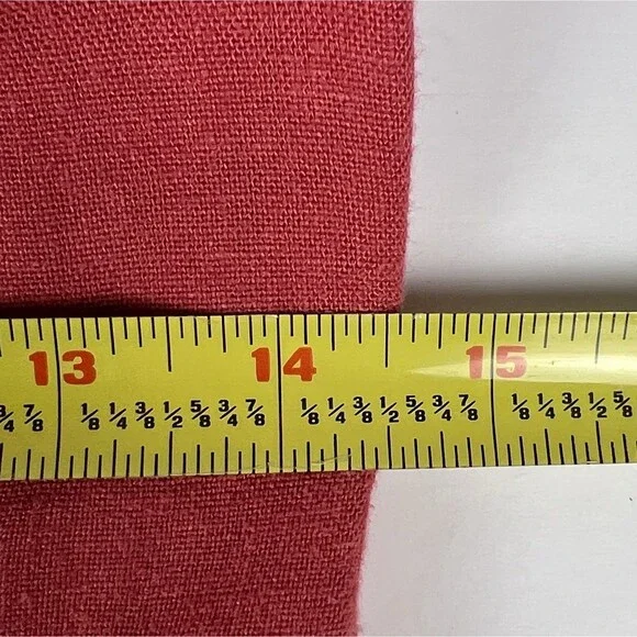 Hillard & Hanson Linen Blend Blazer Long-Sleeve Button-Up Salmon Red Orange - Picture 9 of 10